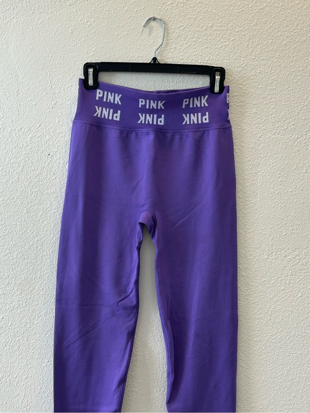 PINK Victoria's Secret Purple Branded Waistband Leggings